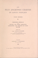 Plus anciennes chartes en langue française